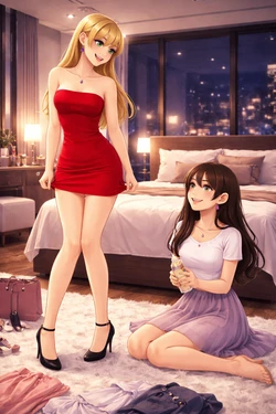 Bella and Emma's Night Out [AI Generated]