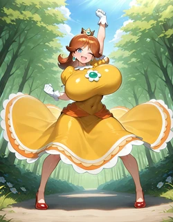 (AID oll) Princess Daisy, Peach and Rosalina / おてんばの代償：デ〇ジー [AI Generated]