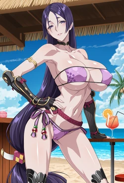 Meowu laha - Minamoto no Raikou  Ocean 🩵⛱️[AI Generated]
