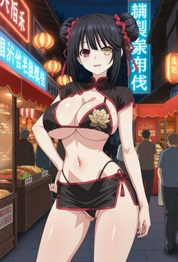 Meowu laha - Kurumi Tokisaki  Black Dress 🖤❤️[AI Generated]