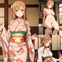 tachibana ai - [Sword Art Online] Asuna Yuuki in Furisode 90 illustrations | [ソードアート・オンライン] 振り袖の結城明日奈 90枚 [AI Generated]