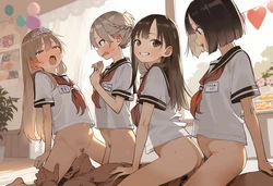 [はずかし本舗] 文化祭で中出しおまんこメイド喫茶 [AI Generated]