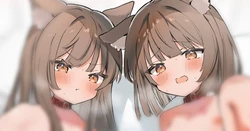 [えろはむ] ふたごにゃんこ イラスト