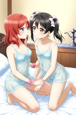 [K39]Maki Nishikino & Nico Yazawa (Yuri) I2I [AI Generated]
