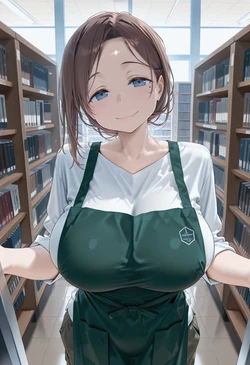 [マイネームルナ] Pregnant Belly Library Series Kouhai-chan [Sample] [AI Generated]