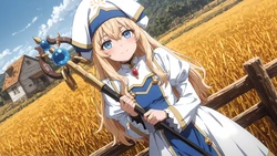 [BBStaff] ゴブリン退治だけでは生活できないので特別依頼を受ける女〇官 (Priestess) [AI Generated]