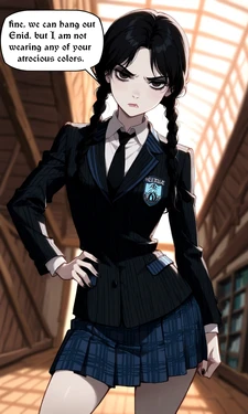 Wednesday and Enid (livingdread) [AI Generated]