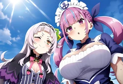 [ensky/sakkii] 【Request】anime_hololive_murasaki shion and minato aqua(93pic) [AI Generated]