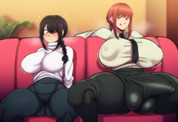 [Doranne] Nayuta x futa Makima (short comic) (blackwhiplash ai) [AI Generated] (Chainsaw Man)