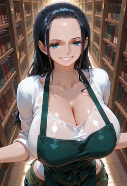 [マイネームルナ] Pregnant Belly Library Series Nico Robin [Sample] [AI Generated]