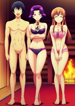 [Pixiv] FictionalWRLD (78265786) - Iori x Azusa x Nanaka -Evil Sake [AI Generated]
