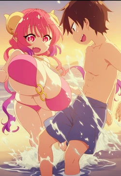 [Pixiv] FictionalWRLD (78265786) - Taketo x Ilulu -Human & Dragon [AI Generated]