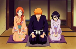 [Pixiv] FictionalWRLD (78265786) - Ichigo x Orihime x Rukia -Bonds [AI Generated]
