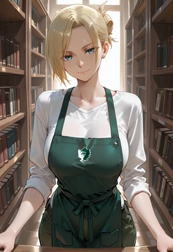 [マイネームルナ] Pregnant Belly Library Series Annie Leonhart [Sample] [AI Generated]
