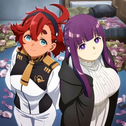 [ensky/sakkii] anime_multiple characters_fern and suletta-mercury(46pic) [AI Generated]