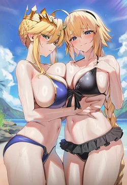 ChocoPizza - Artoria Pendragon + Jeanne D'arc (236) [AI Generated]