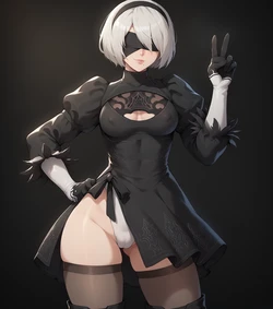 [Queen Sphynx] 🖤2B x BBC🖤 (Patreon) [AI Generated]