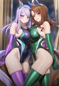 ChocoPizza - Mejiro Mcqueen + King Halo (254) [AI Generated]
