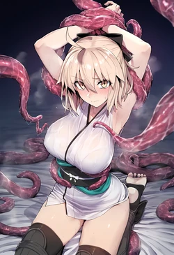 [qr] Okita Tentacles [AI Generated]