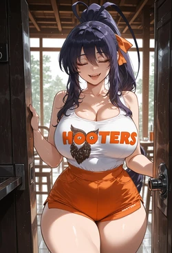 [miyu] Akeno Himejima Hooters [AI Generated]