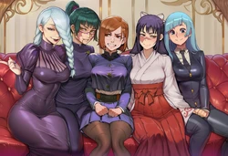 [Amadeus V] Juslutsu Kaisen (Futanari on Female) [AI Generated Comic]