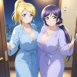【R-18】+Eli+and+Nozomi+-+Love+Live!+-+Unforgettable+meeting+++Extras (Sen-hwa) [Ai generated]