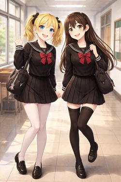 Bella and Emma School Girls and Part Time Maids [AI Generated]