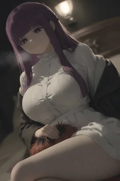 [おきたつき] フェルン足コキ (Animated WEBP) [AI Generated]