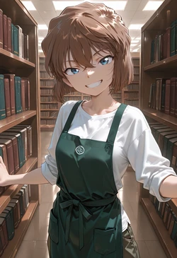 [マイネームルナ] Pregnant Belly Library Series Haibara Ai [Sample] [AI Generated]