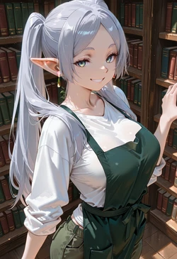 [マイネームルナ] Pregnant Belly Library Series Frieren [Sample] [AI Generated]