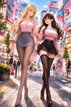 Bella and Emma in Japan: Akihabara [AI Generated]