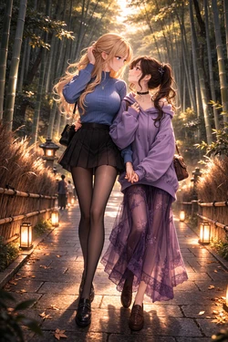Bella and Emma in Japan: Kyoto Dates [AI Generated]