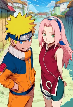 (Swirlinghawk) Naruto X Sakura (Ai Generated)