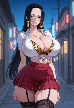 [ANIREALAI] Boa Hancock - Empress of Elegance at the Office (AI Generated)