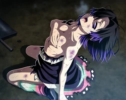 [Pixiv] Liang-Qi (2364945) - Kochou Shinobu, Kanroji Mitsuri — Defeat, Mild Ryona, Pregnant Belly [AI Generated]