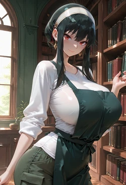 [マイネームルナ] Pregnant Belly Library Series Yor Forger [Sample] [AI Generated]