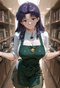[マイネームルナ] Pregnant Belly Library Series Katsuragi Misato [Sample] [AI Generated]
