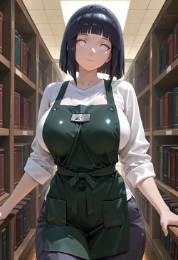 [マイネームルナ] Pregnant Belly Library Series Hyuuga Hinata [Sample] [AI Generated]