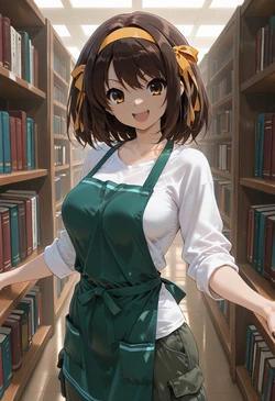 [マイネームルナ] Pregnant Belly Library Series Suzumiya Haruhi [Sample] [AI Generated]