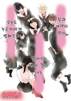 [Aweida] Daeki to Aieki no Aji ga Amaku Naru Byouki ni Natta Watashi wa Kyou mo Dareka ni Okasareru | 침과 애액의 맛이 달아지는 병에 걸린 나는 오늘도 누군가에게 범해진다 [Korean]