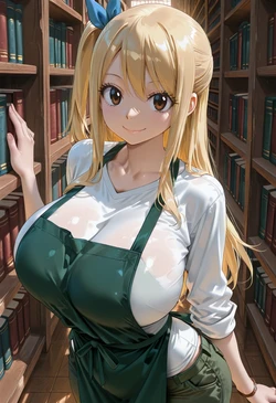 [マイネームルナ] Pregnant Belly Library Series Lucy Heartfilia [Sample] [AI Generated]