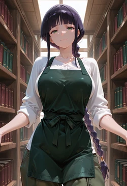 [マイネームルナ] Pregnant Belly Library Series Kurotsuchi Nemu [Sample] [AI Generated]
