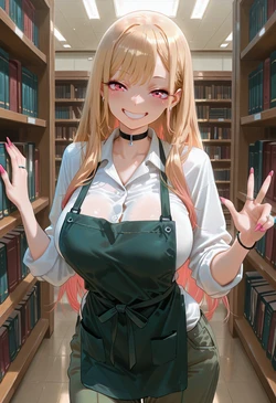 [マイネームルナ] Pregnant Belly Library Series Kitagawa Marin [Sample] [AI Generated]