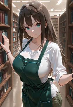 [マイネームルナ] Pregnant Belly Library Series Shibuya Rin [Sample] [AI Generated]