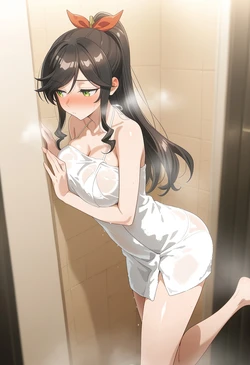 [Amakawa is reflecting.] "Can you clean MY BODY too?"  Day02 (Soap bath) 450p Japanese ver ~The Beautiful Atami Shop Owner’s Professional Outcall Deep-Cleaning Service~  [AI Generated]