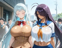 (AID oll) Kan'U & Chouun 1 / P活当千～快楽敗北編～#関羽＆趙雲 [AI Generated]