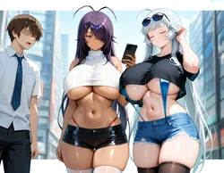 (AID oll) Kan'U & Chouun 2 / P活当千～淫欲堕落編～#関羽＆趙雲 [AI Generated]