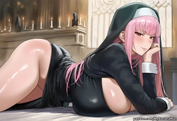 [MyBananaMan] Mori Calliope, Lewd Nun vs BBC [Ai Generated]