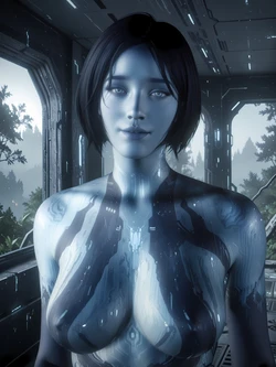 [AI Generated]光环-科塔娜-玄界之门-金玉环