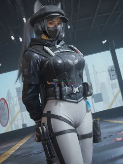 [AI Generated]三角洲-天际线露娜，王牌竞速-西里